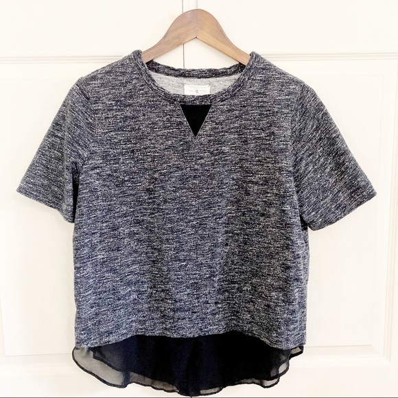 Lou & Grey Comfy Short Sleeve Gray Sweatshirt - Picture 6 of 6